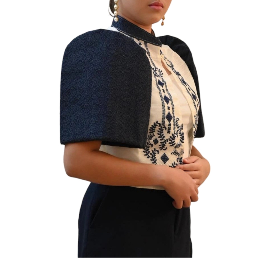 Filipiniana Navy Blue Bolero